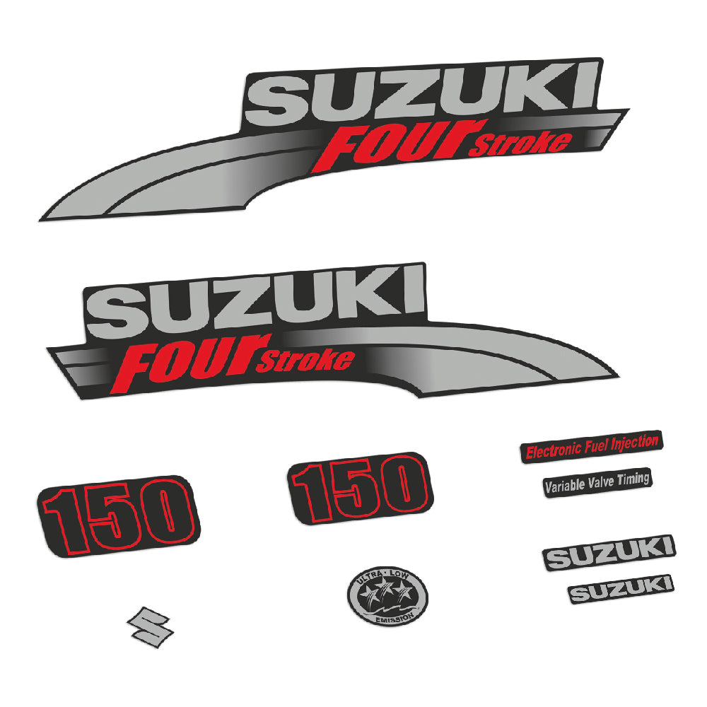 Suzuki 150HK 4-takt 2003-2009 Påhängsmotorn Dekaler – Vinyldekalset