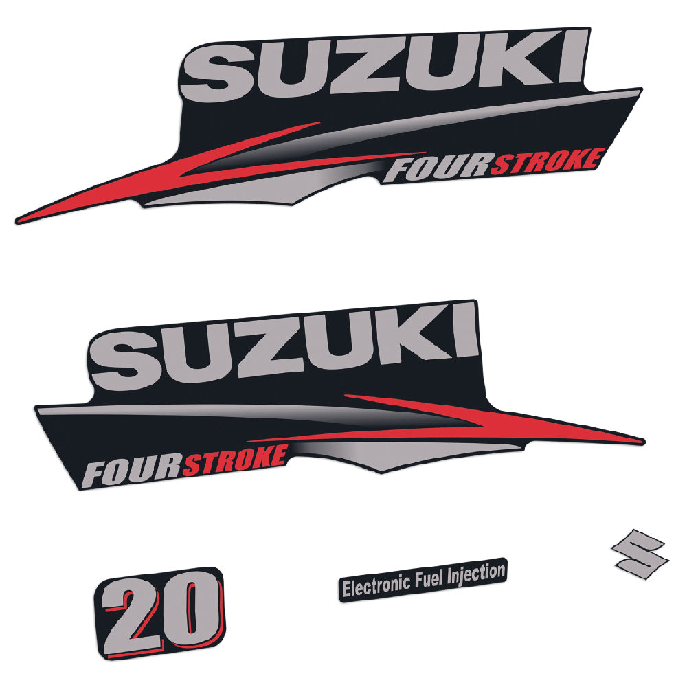 Suzuki 20HK 4-takt 2010-2013 Påhängsmotorn Dekaler – Vinyldekalset