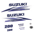 Suzuki 200HK 4-takt 2010-2013 Påhängsmotorn Dekaler – Vinyldekalset