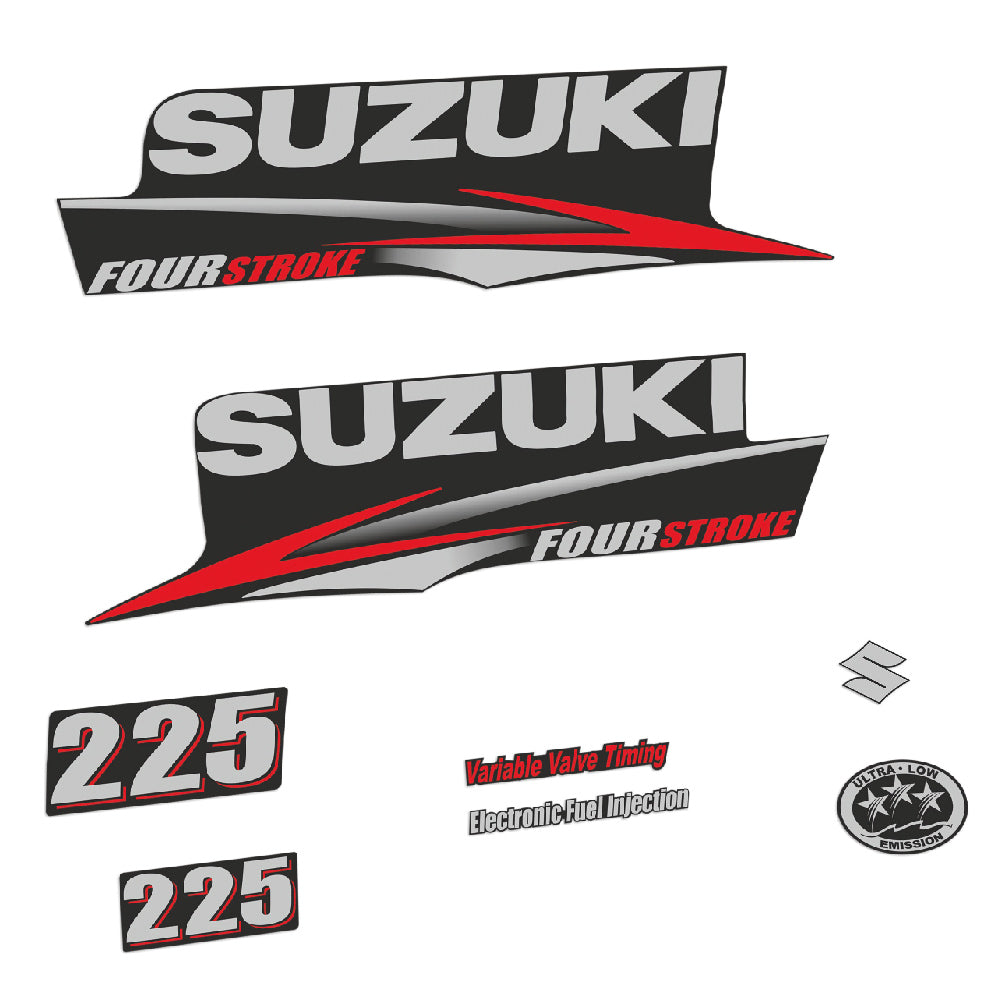 Suzuki 225HK 4-takt 2010-2013 Påhängsmotorn Dekaler – Vinyldekalset