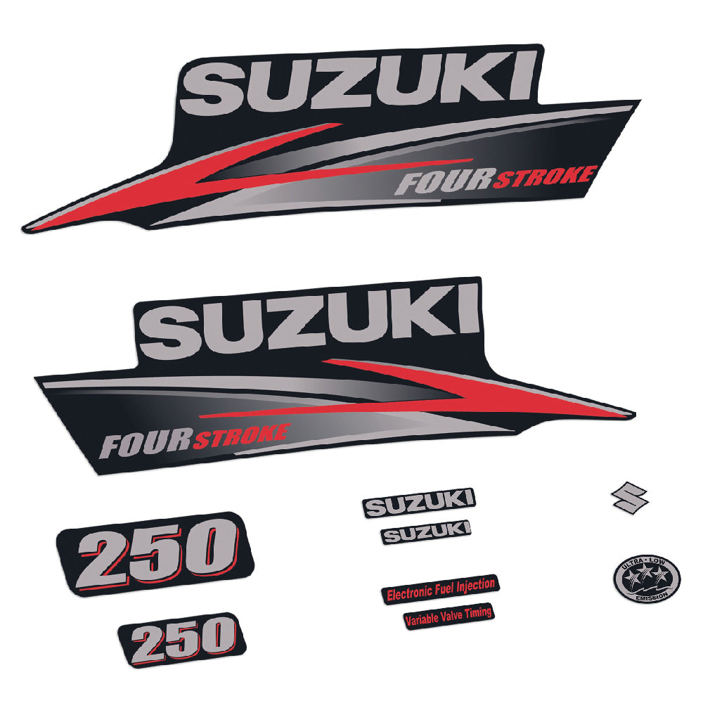 Suzuki 250HK 4-takt 2010-2013 Påhängsmotorn Dekaler – Vinyldekalset