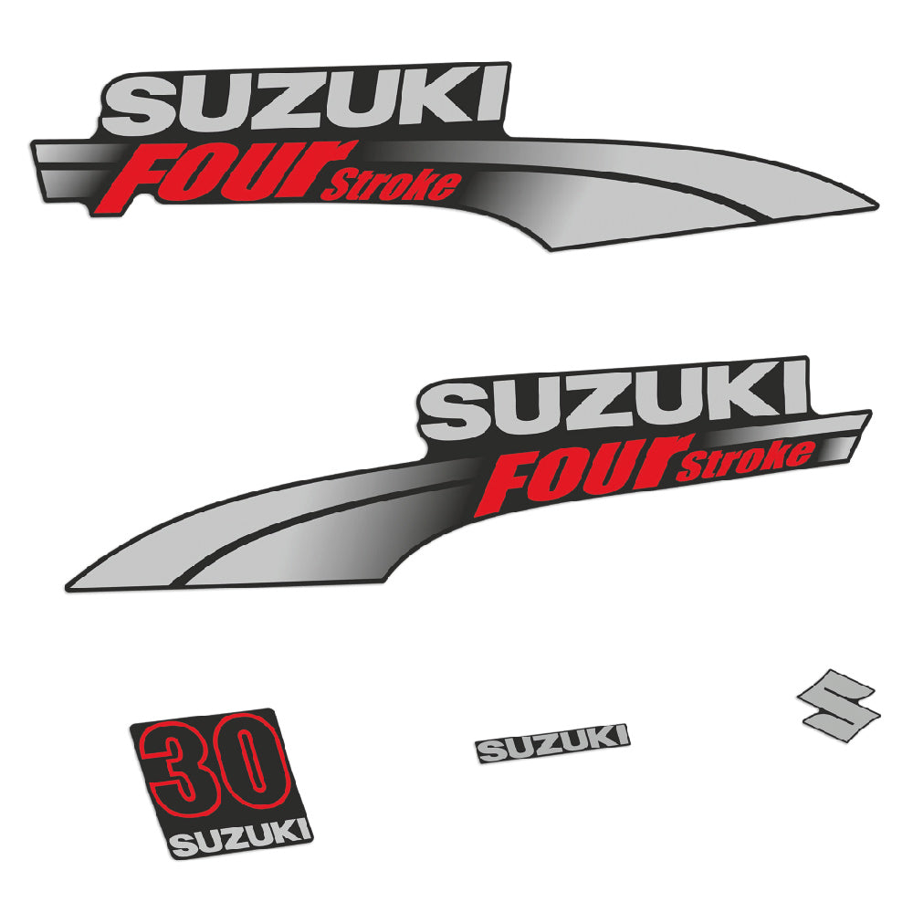 Suzuki 30HK 4-takt 2003-2009 Påhängsmotorn Dekaler – Vinyldekalset