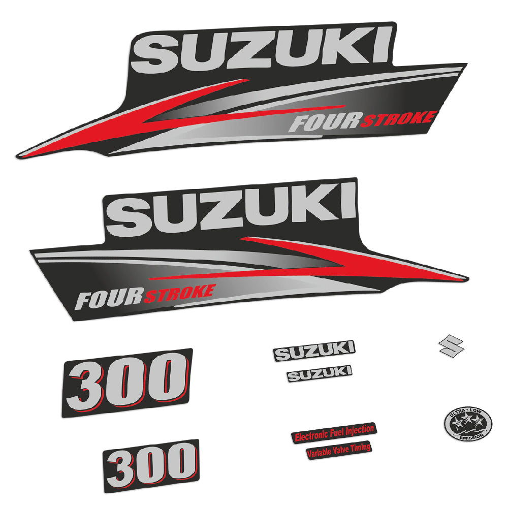 Suzuki 300HK 4-takt 2010-2013 Påhängsmotorn Dekaler – Vinyldekalset