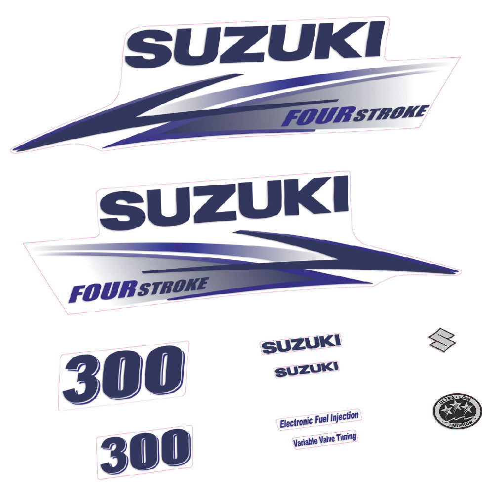 Suzuki 300HK 4-takt 2010-2013 Påhängsmotorn Dekaler – Vinyldekalset