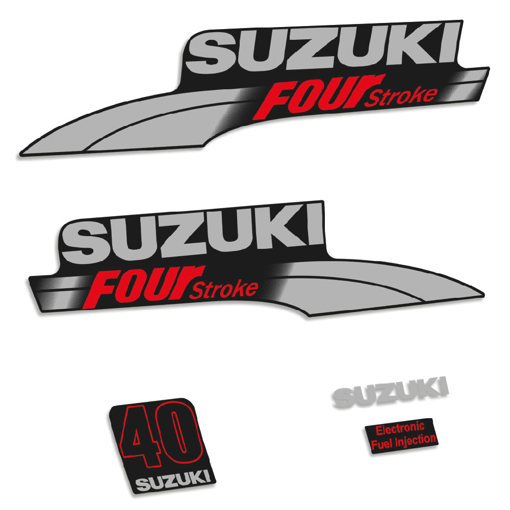Suzuki 40HK 4-takt 2003-2009 Påhängsmotorn Dekaler – Vinyldekalset