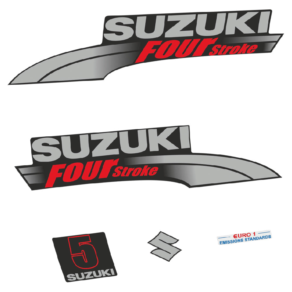 Suzuki 5HK 4-takt 2003-2009 Påhängsmotorn Dekaler – Vinyldekalset