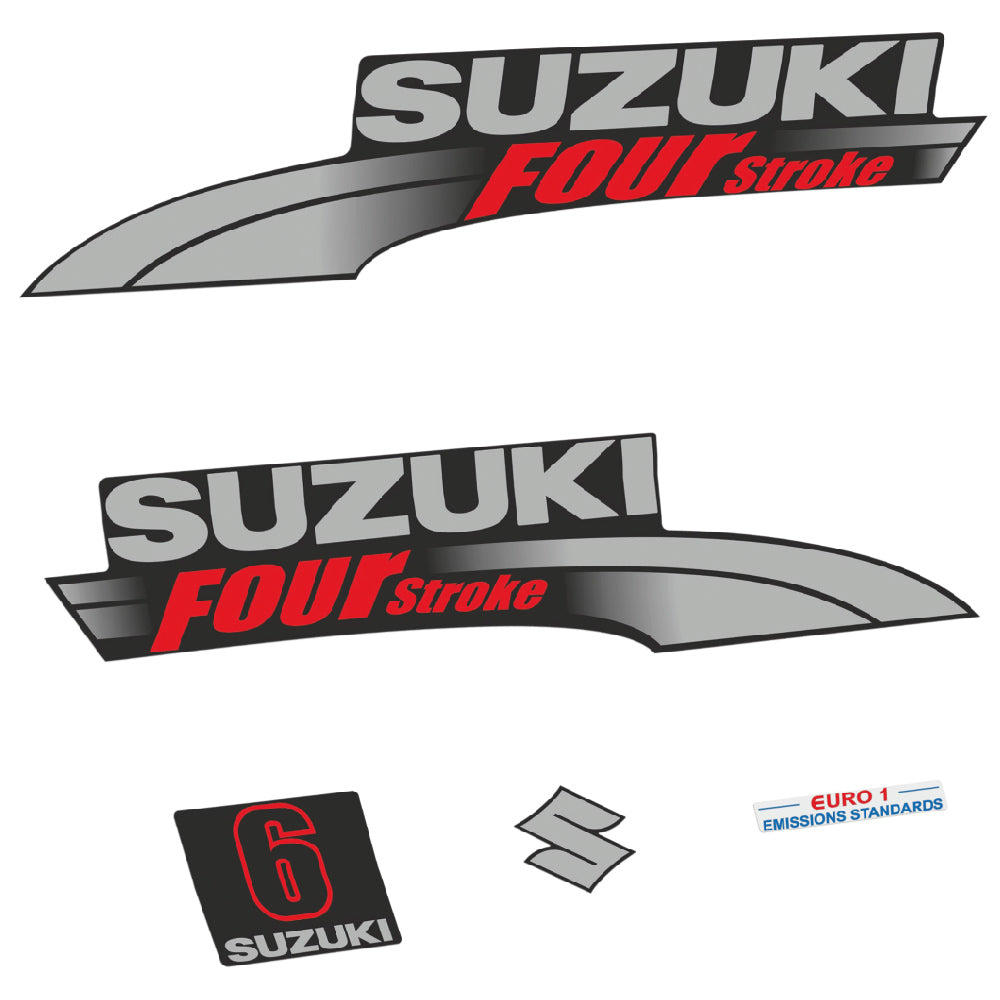 Suzuki 6HK 4-takt 2003-2009 Påhängsmotorn Dekaler – Vinyldekalset