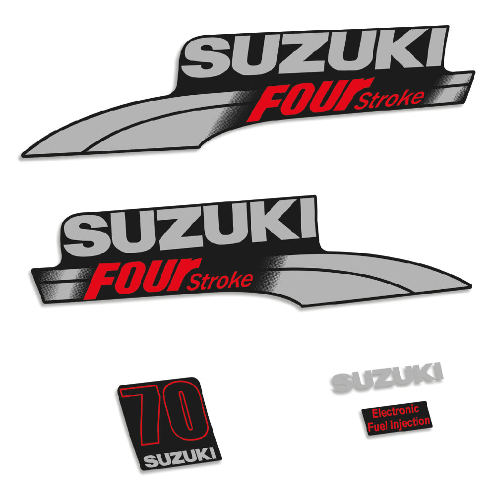 Suzuki 70HK 4-takt 2003-2009 Påhängsmotorn Dekaler – Vinyldekalset