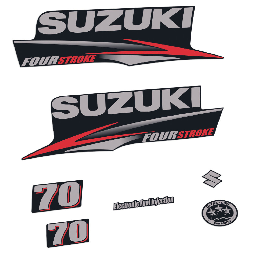 Suzuki 70HK 4-takt 2010-2013 Påhängsmotorn Dekaler – Vinyldekalset