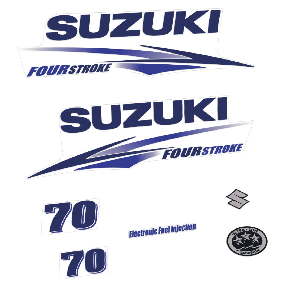 Suzuki 70HK 4-takt 2010-2013 Påhängsmotorn Dekaler – Vinyldekalset