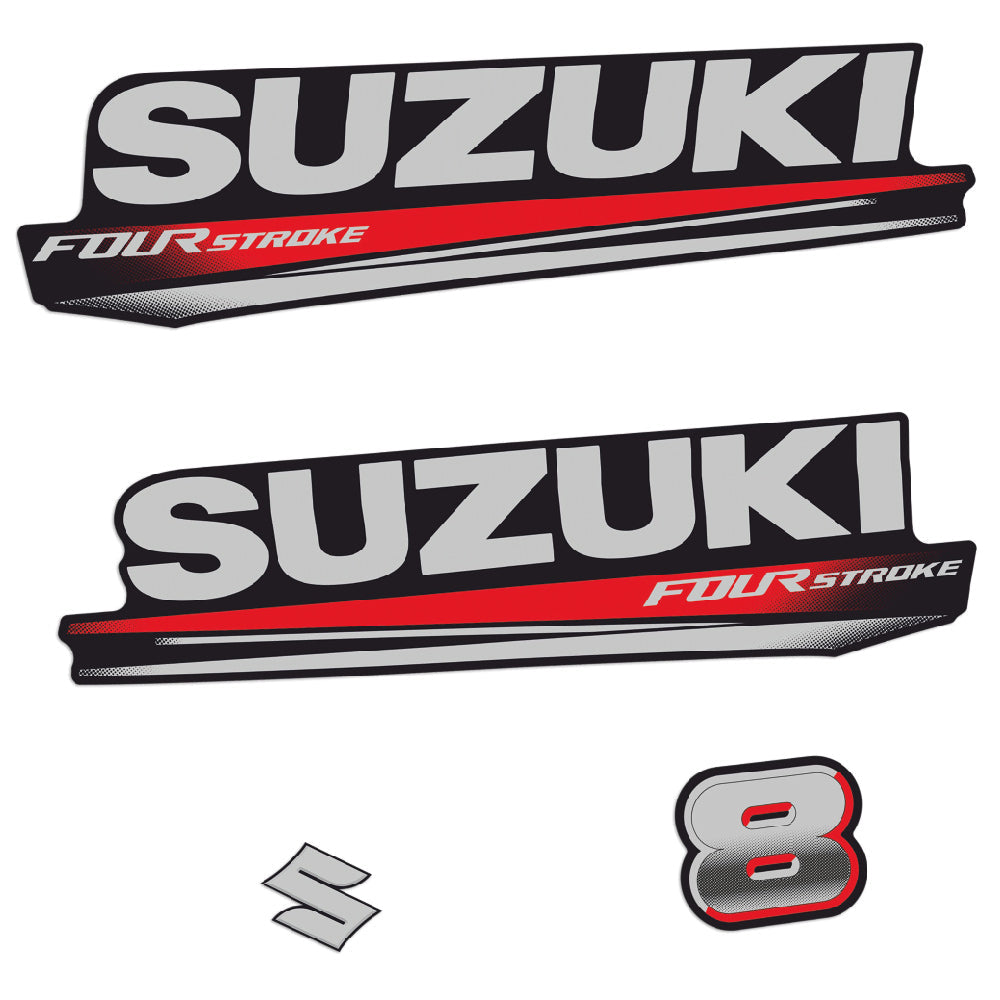 Suzuki 8HK 4-takt 2017 Påhängsmotorn Dekaler – Vinyldekalset