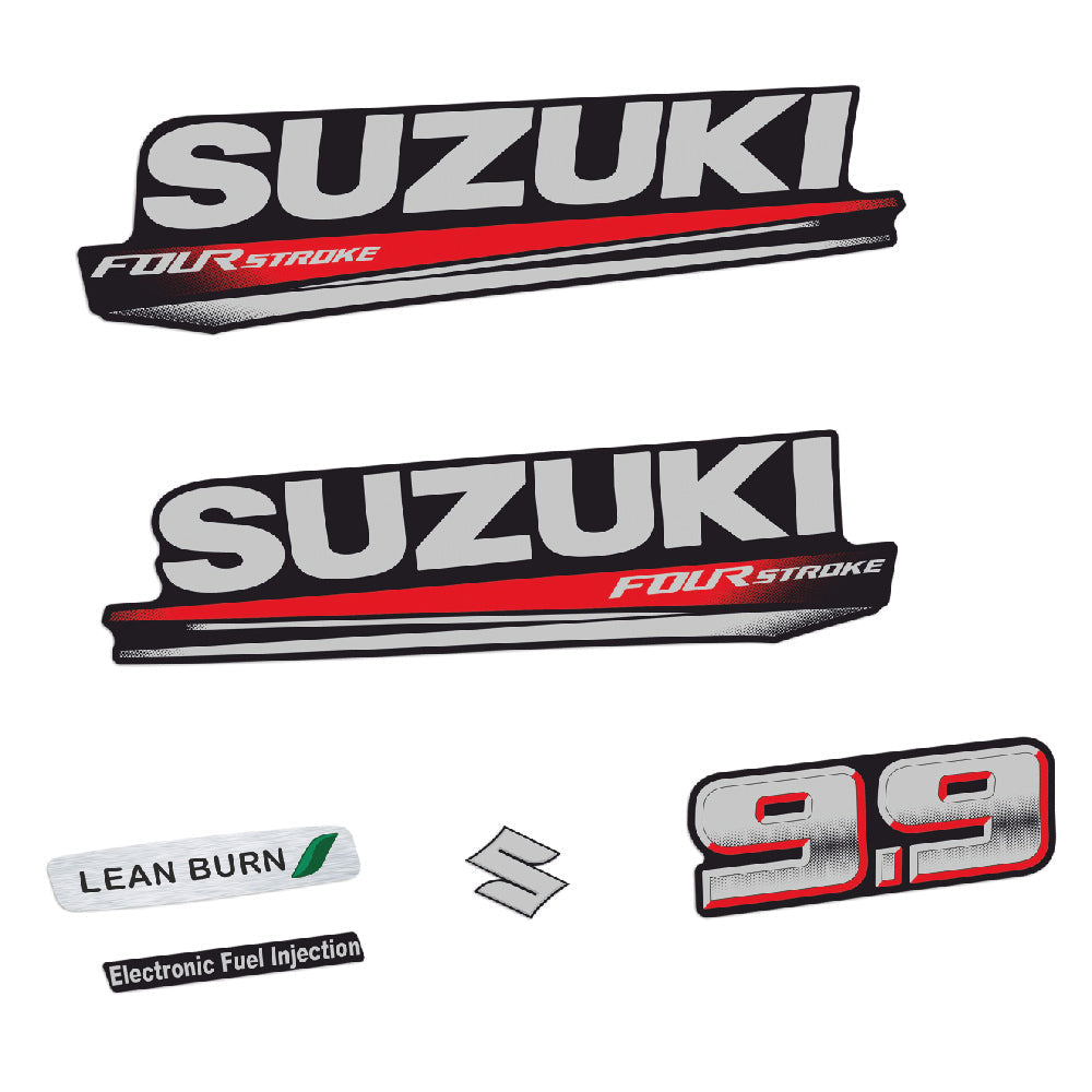 Suzuki 9.9HK 4-takt 2017 Påhängsmotorn Dekaler – Vinyldekalset