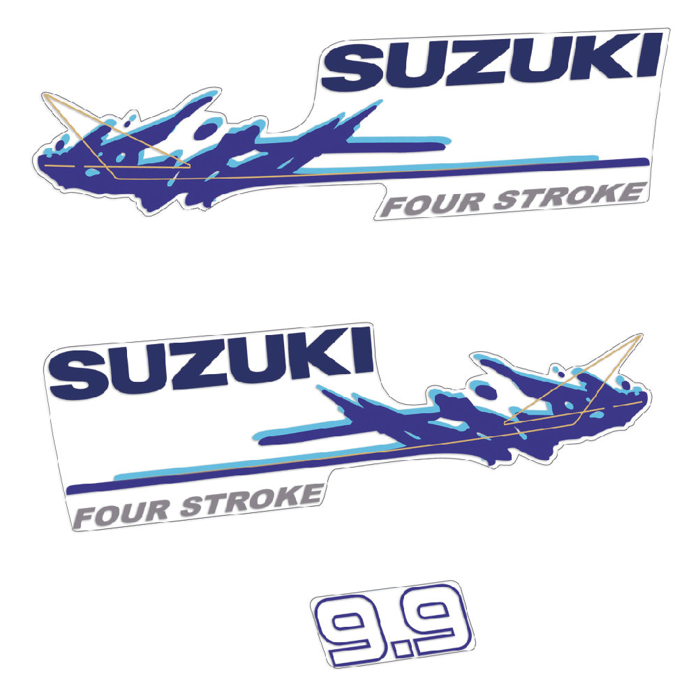 Suzuki 9.9HK 4-takt 2003-2009 Påhängsmotorn Dekaler – Vinyldekalset