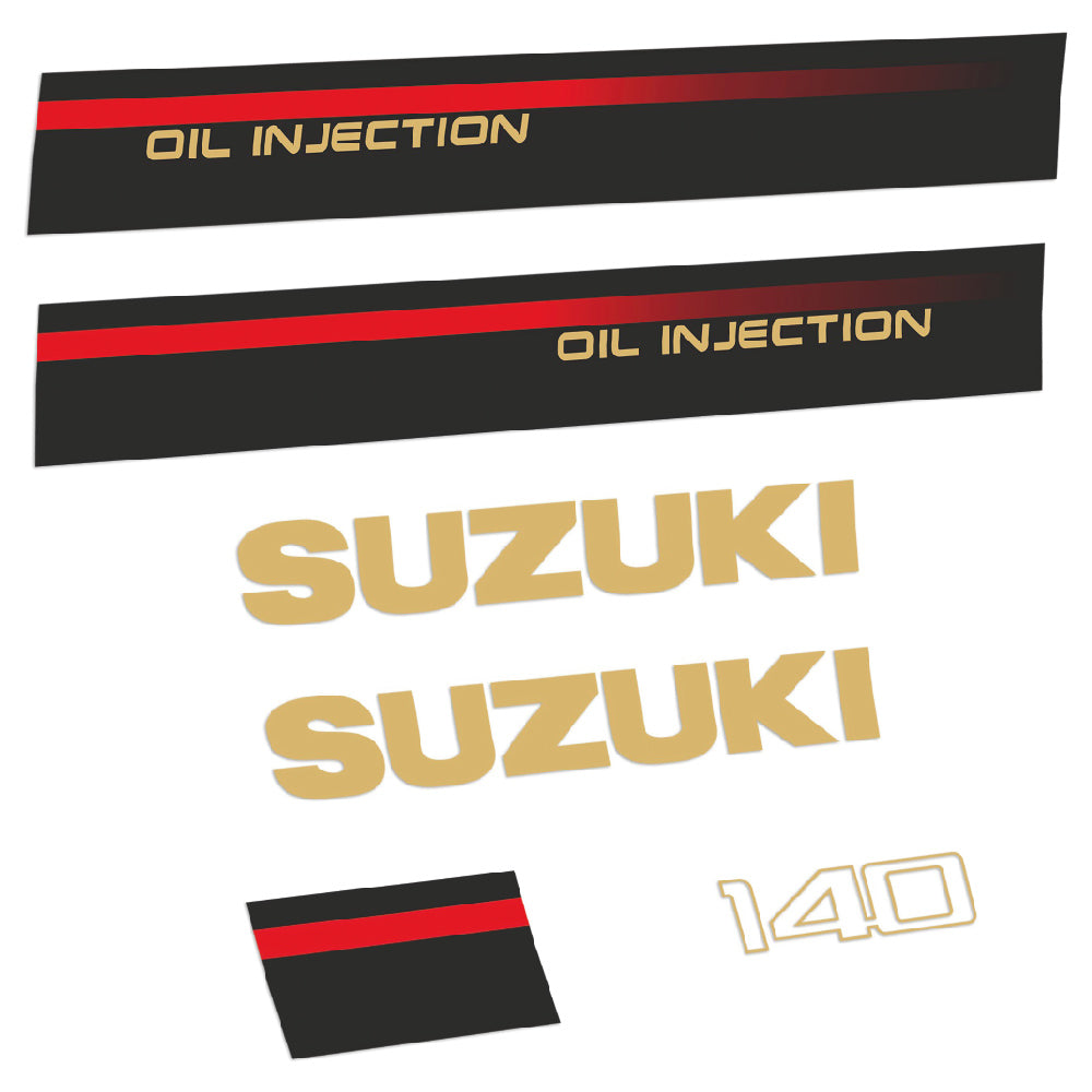 Suzuki 140HK 2-takt 1995-1997 Påhängsmotorn Dekaler – Vinyldekalset