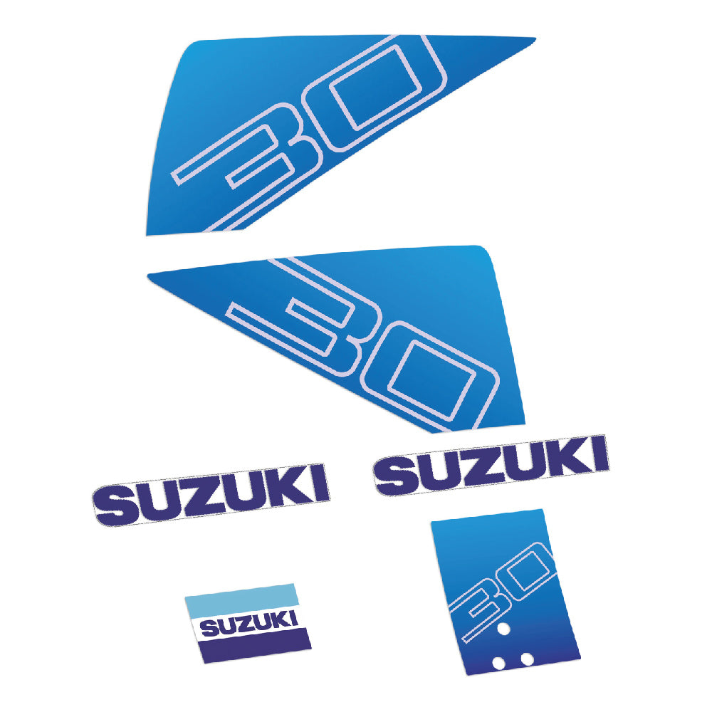 Suzuki 30HK 2-takt Påhängsmotorn Dekaler – Vinyldekalset