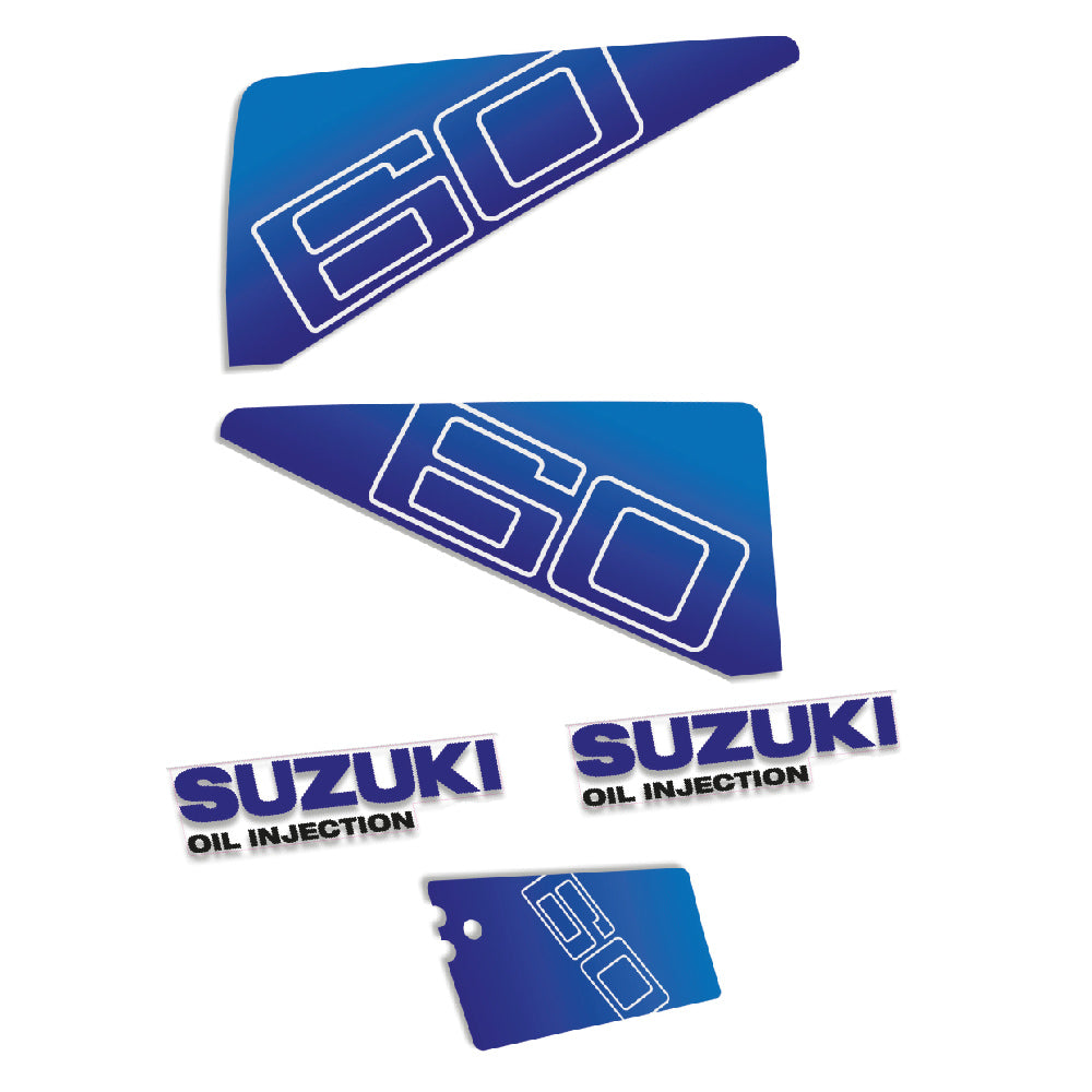 Suzuki 60HK 2-takt Påhängsmotorn Dekaler – Vinyldekalset