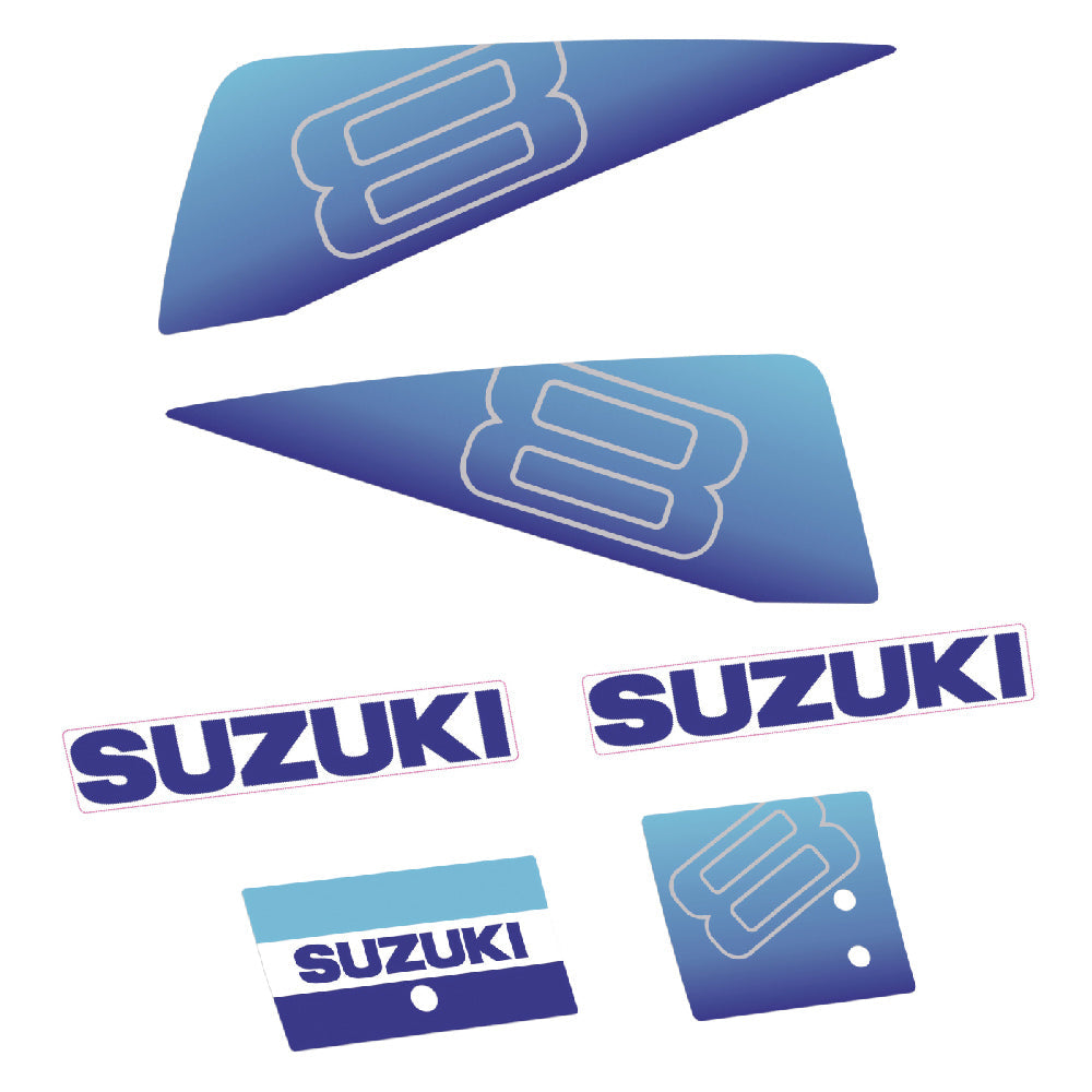 Suzuki 8HK 2-takt Påhängsmotorn Dekaler – Vinyldekalset