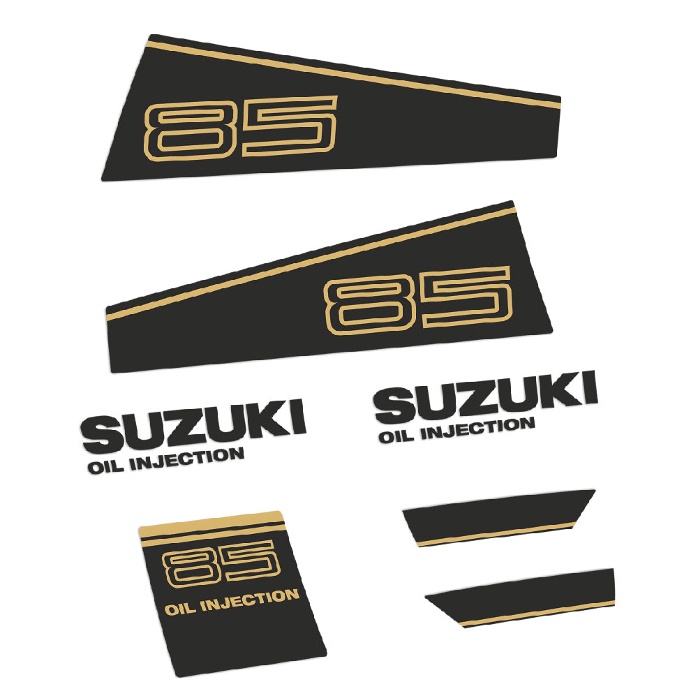 Suzuki 85HK 2-takt 1986-1987 Påhängsmotorn Dekaler – Vinyldekalset