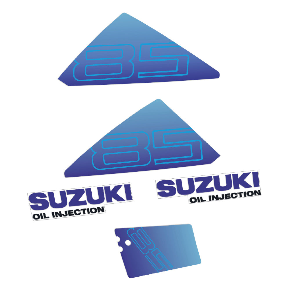 Suzuki 85HK 2-takt Påhängsmotorn Dekaler – Vinyldekalset