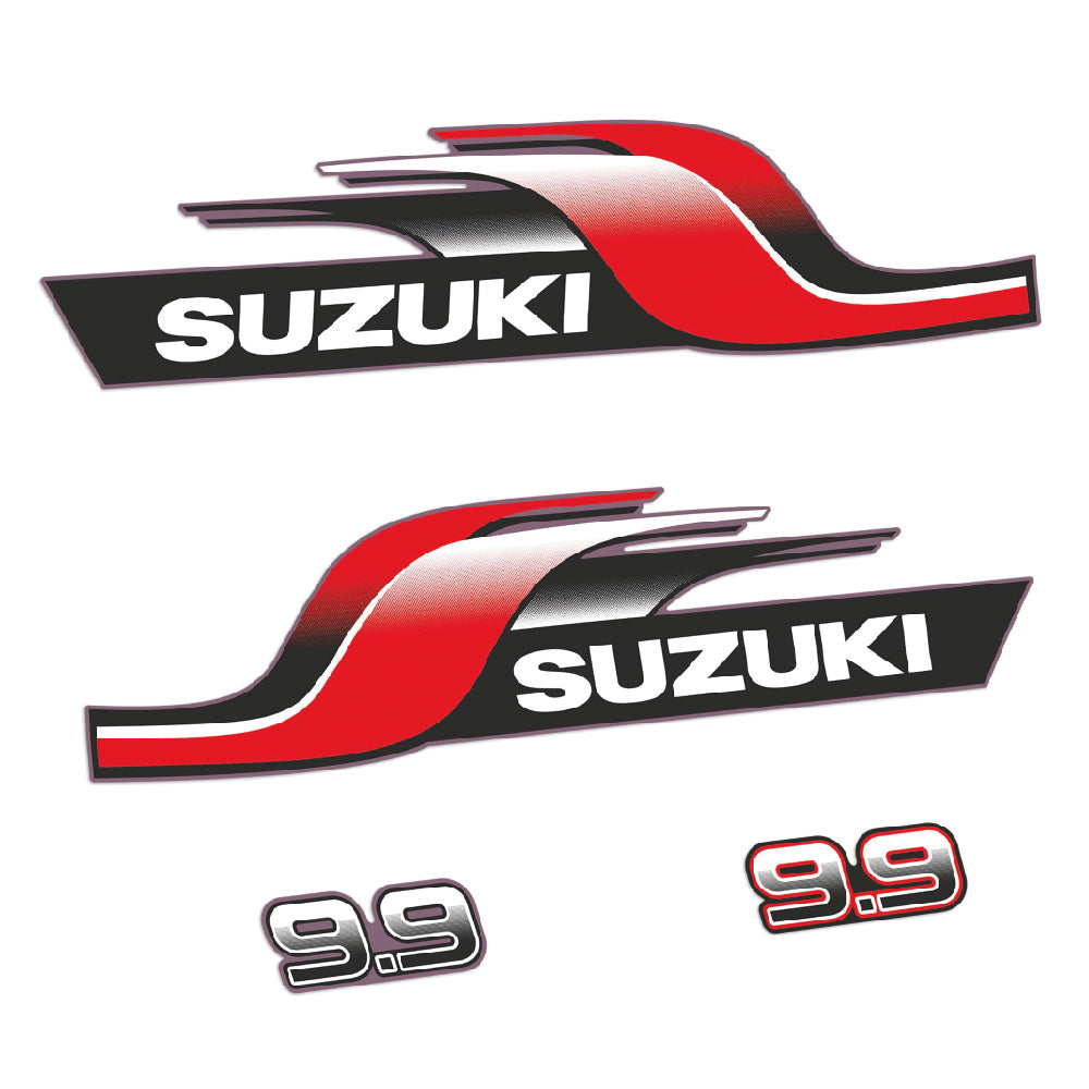 Suzuki 9.9HK 2-takt 1998 Påhängsmotorn Dekaler – Vinyldekalset