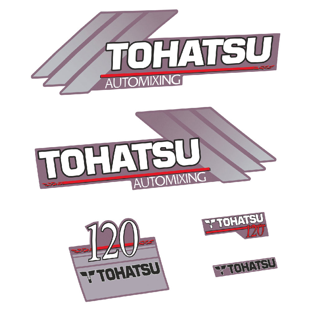 Tohatsu 120HK 2-takt Påhängsmotorn Dekaler – Vinyldekalset