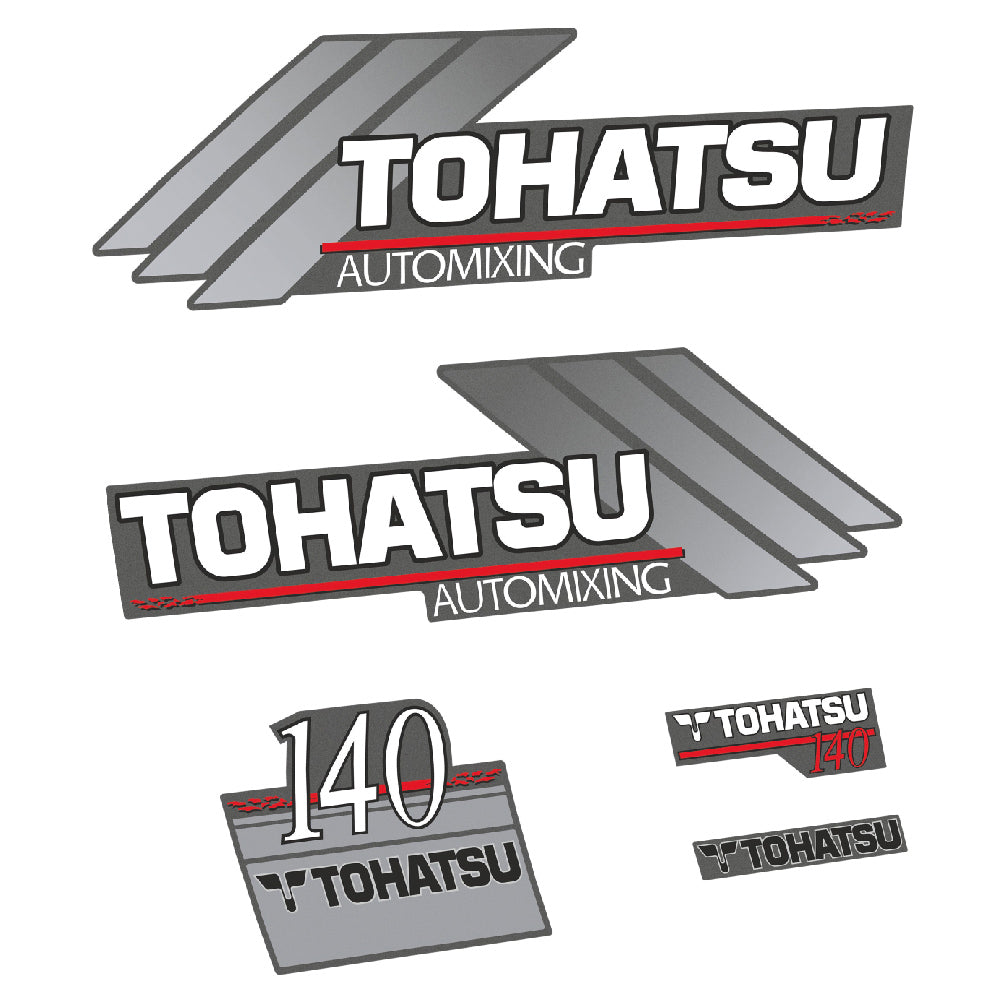 Tohatsu 140HK 2-takt Påhängsmotorn Dekaler – Vinyldekalset