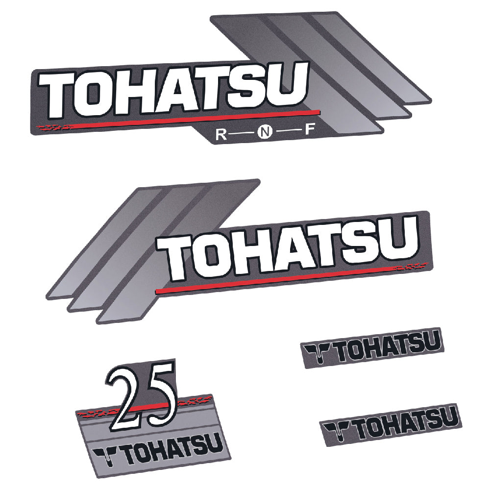 Tohatsu 25HK 2-takt 1996-2005 Påhängsmotorn Dekaler – Vinyldekalset
