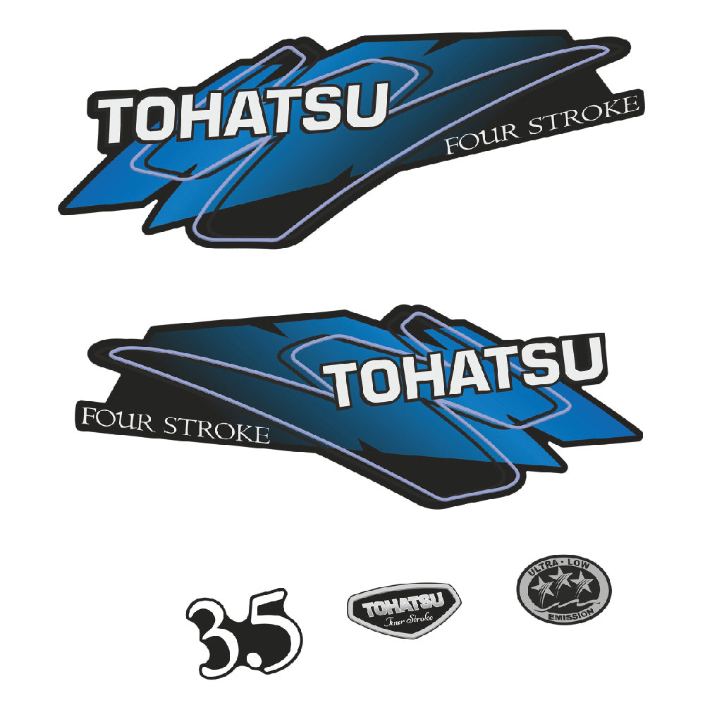 Tohatsu 3.5HK 4-takt Påhängsmotorn Dekaler – Vinyldekalset