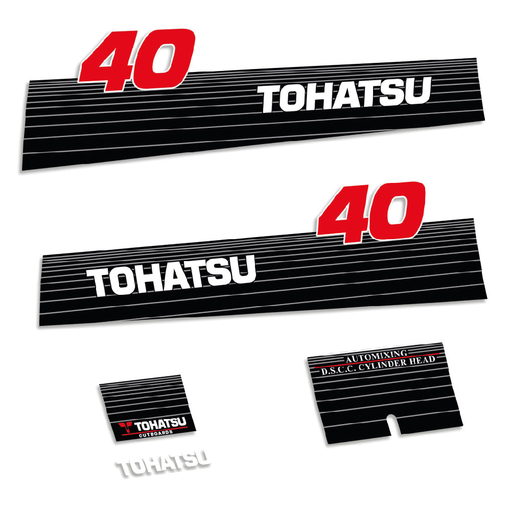 Tohatsu 40HK 2002 Påhängsmotorn Dekaler – Vinyldekalset