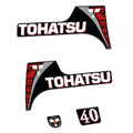 Tohatsu 40HK 2-takt Påhängsmotorn Dekaler – Vinyldekalset