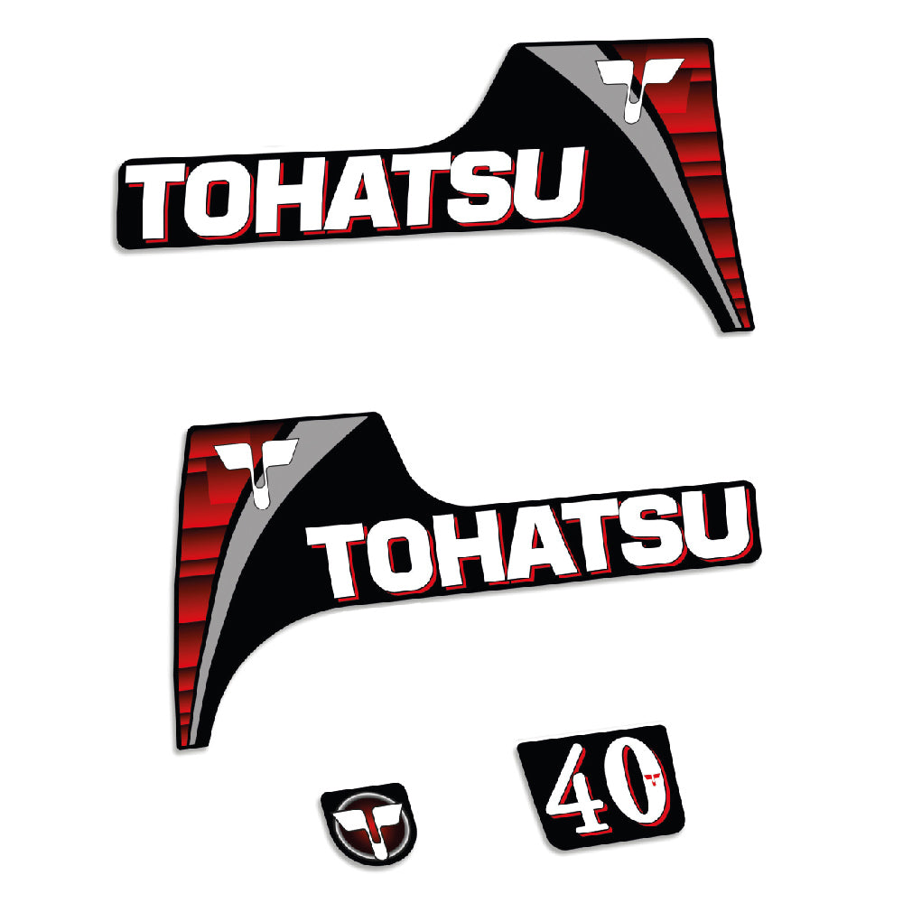 Tohatsu 40HK 2-takt Påhängsmotorn Dekaler – Vinyldekalset