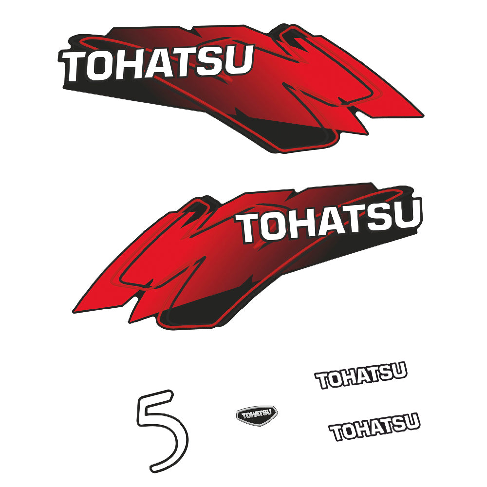 Tohatsu 5HK 2-takt Påhängsmotorn Dekaler – Vinyldekalset