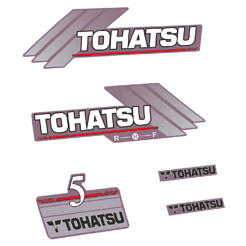 Tohatsu 5HK 2-takt 1996-2005 Påhängsmotorn Dekaler – Vinyldekalset