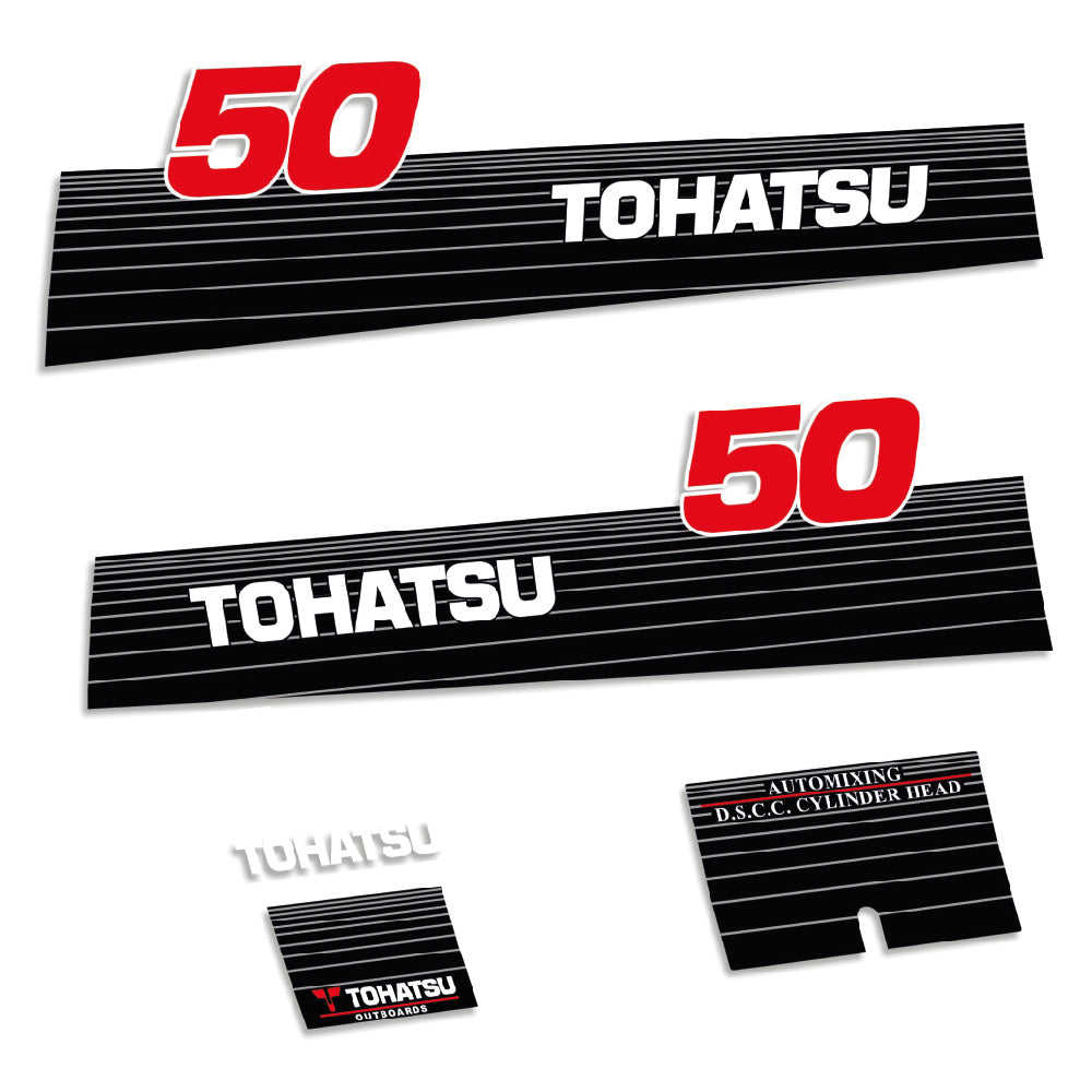 Tohatsu 50HK 2002 Påhängsmotorn Dekaler – Vinyldekalset