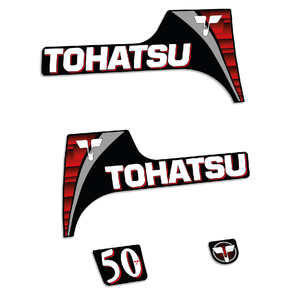 Tohatsu 50HK 2-takt Påhängsmotorn Dekaler – Vinyldekalset