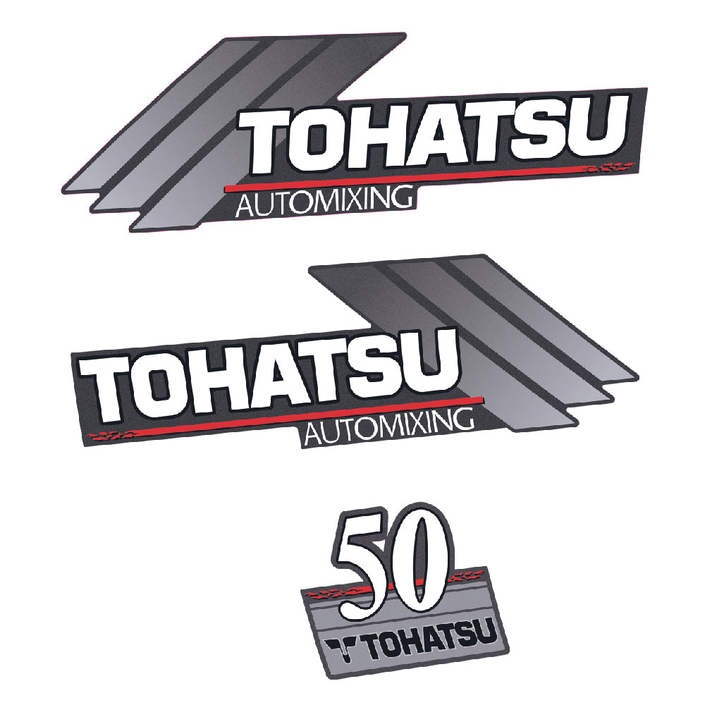 Tohatsu 50HK 2-takt Påhängsmotorn Dekaler – Vinyldekalset