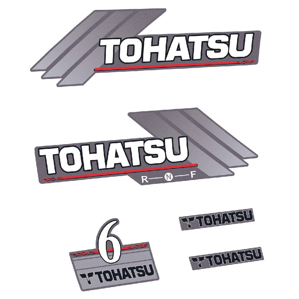 Tohatsu 6HK 2-takt 1996-2005 Påhängsmotorn Dekaler – Vinyldekalset