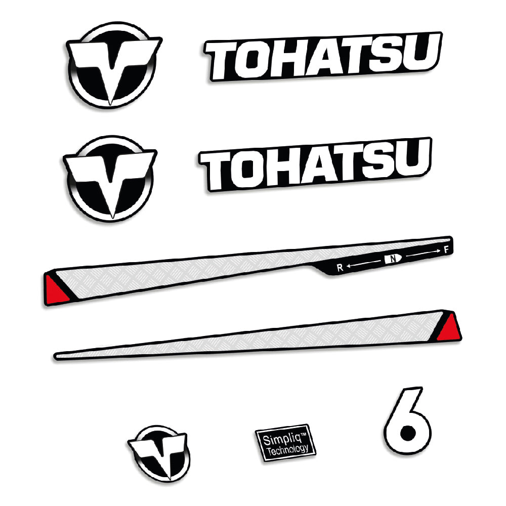 Tohatsu 6HK 2-takt Påhängsmotorn Dekaler – Vinyldekalset