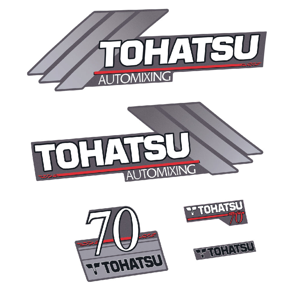 Tohatsu 70HK 2-takt Påhängsmotorn Dekaler – Vinyldekalset
