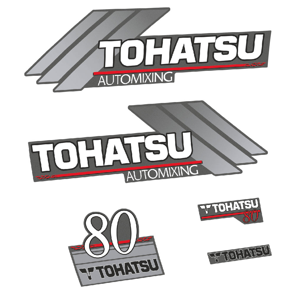 Tohatsu 80HK 2-takt Påhängsmotorn Dekaler – Vinyldekalset