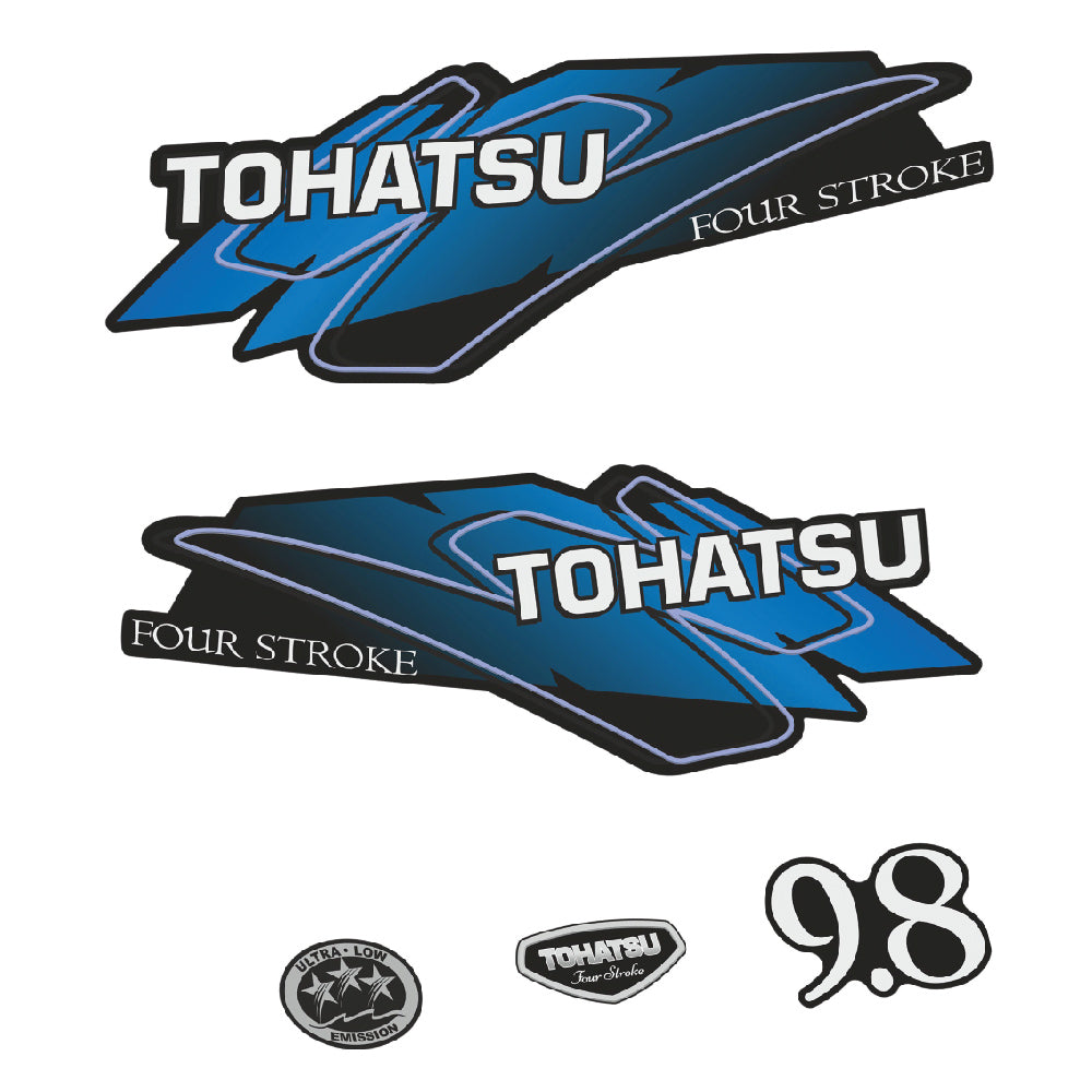 Tohatsu 9.8HK 4-takt Påhängsmotorn Dekaler – Vinyldekalset