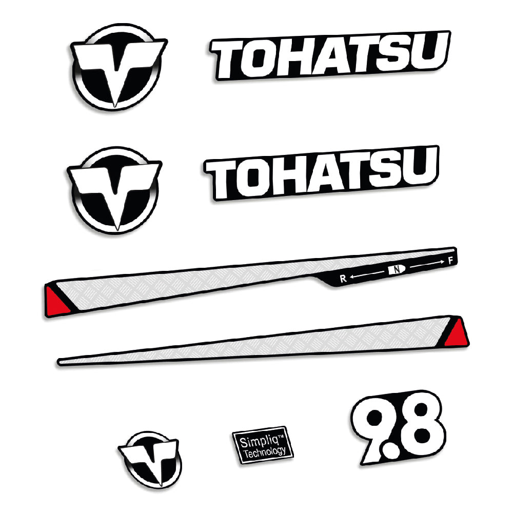 Tohatsu 9.8HK 2-takt Påhängsmotorn Dekaler – Vinyldekalset