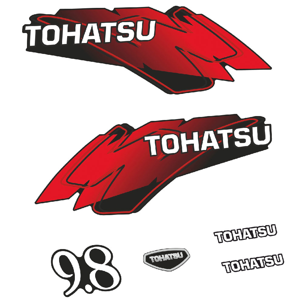 Tohatsu 9.8HK 2-takt Påhängsmotorn Dekaler – Vinyldekalset