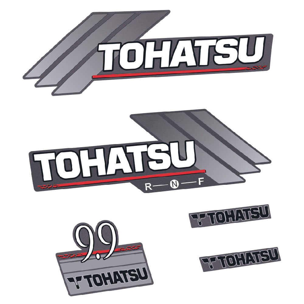 Tohatsu 9.9HK 2-takt 1996-2005 Påhängsmotorn Dekaler – Vinyldekalset