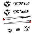 Tohatsu 9.9HK 2-takt Påhängsmotorn Dekaler – Vinyldekalset