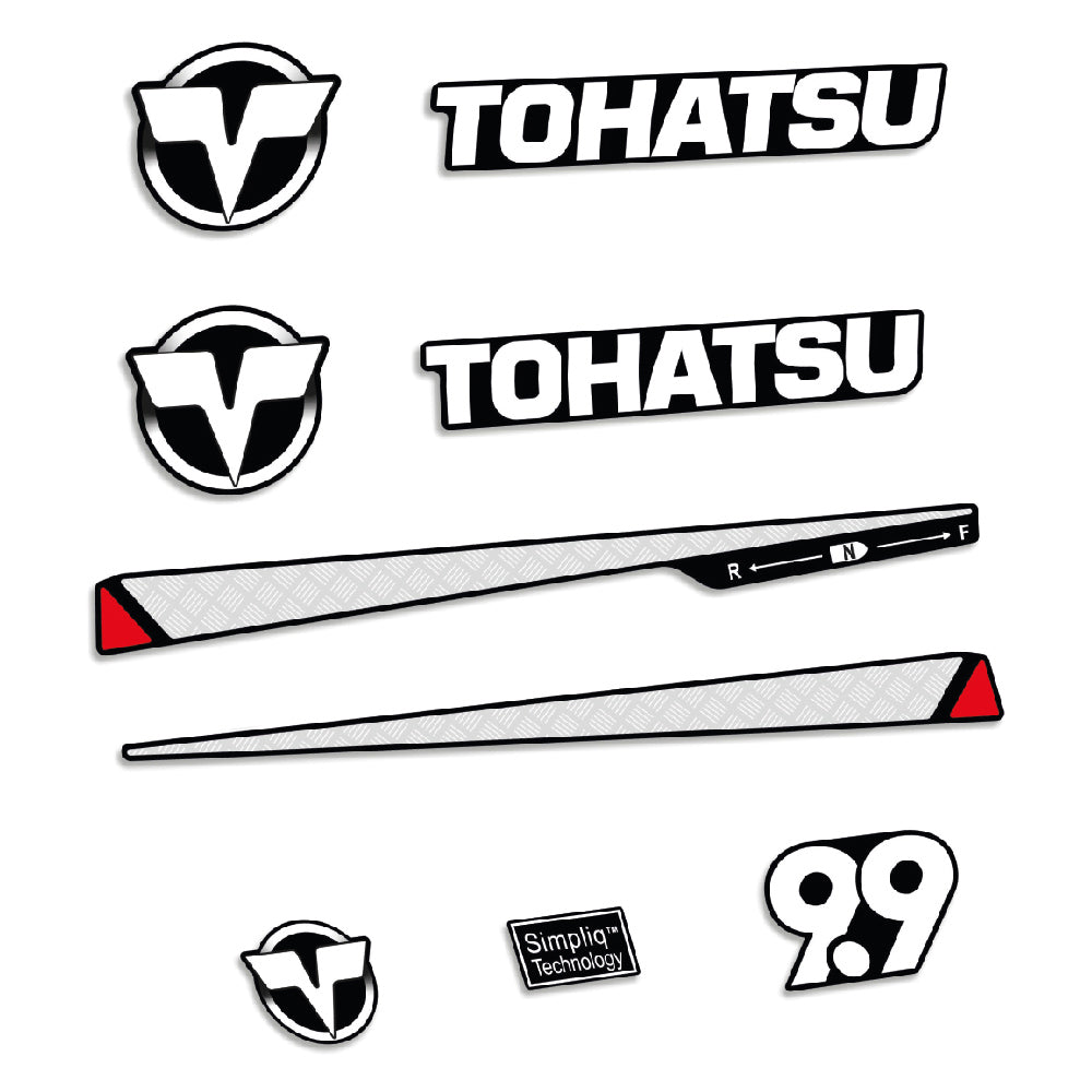 Tohatsu 9.9HK 2-takt Påhängsmotorn Dekaler – Vinyldekalset