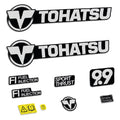 Tohatsu 9.9HK 4-takt Påhängsmotorn Dekaler – Vinyldekalset