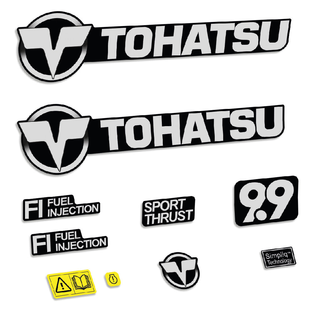 Tohatsu 9.9HK 4-takt Påhängsmotorn Dekaler – Vinyldekalset