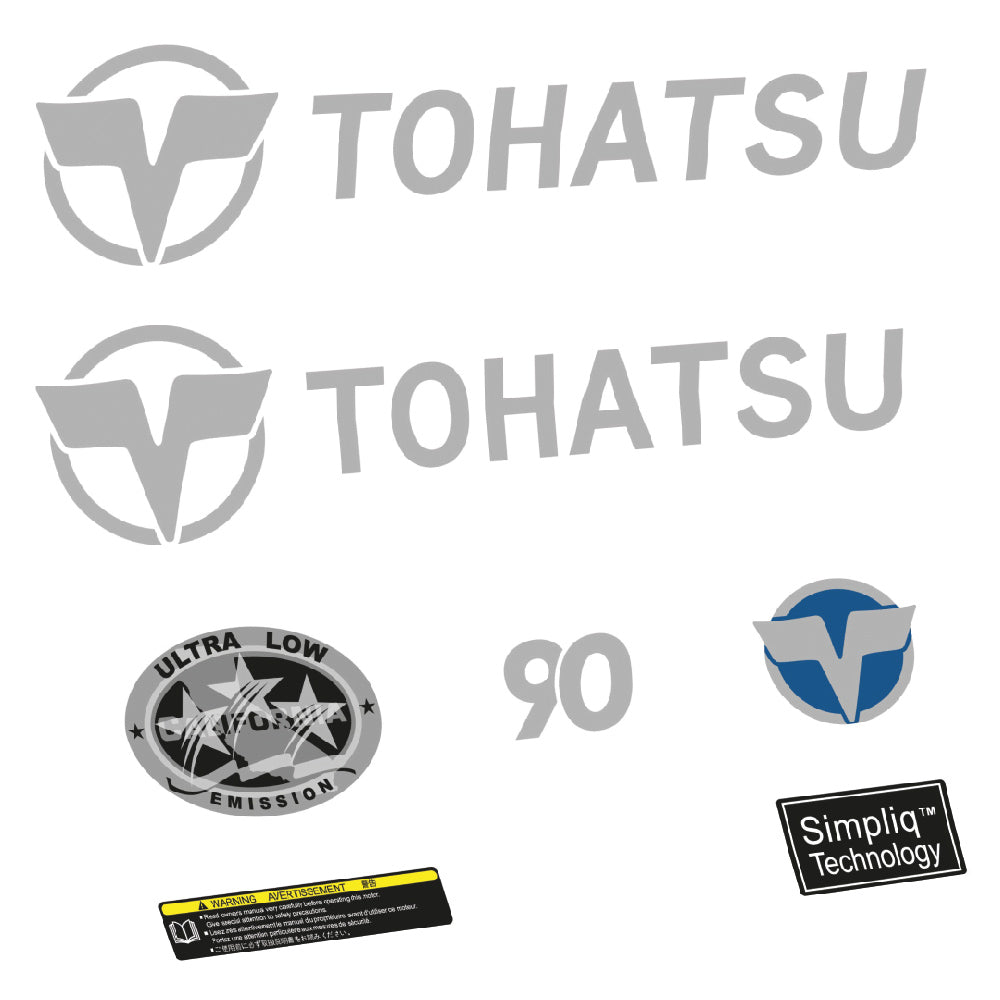 Tohatsu 90HK 4-takt 2021 Påhängsmotorn Dekaler – Vinyldekalset