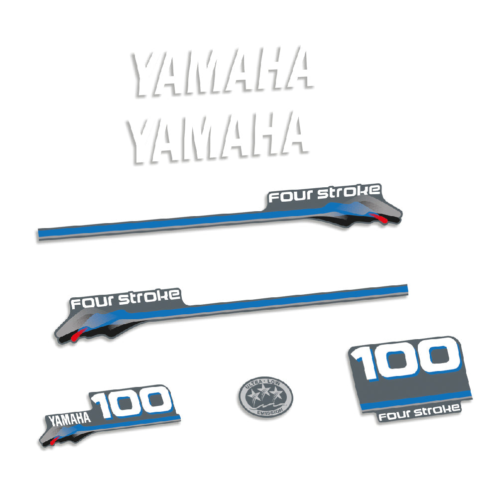 Yamaha 100HK 4-takt 2000 Påhängsmotorn Dekaler – Vinyldekalset